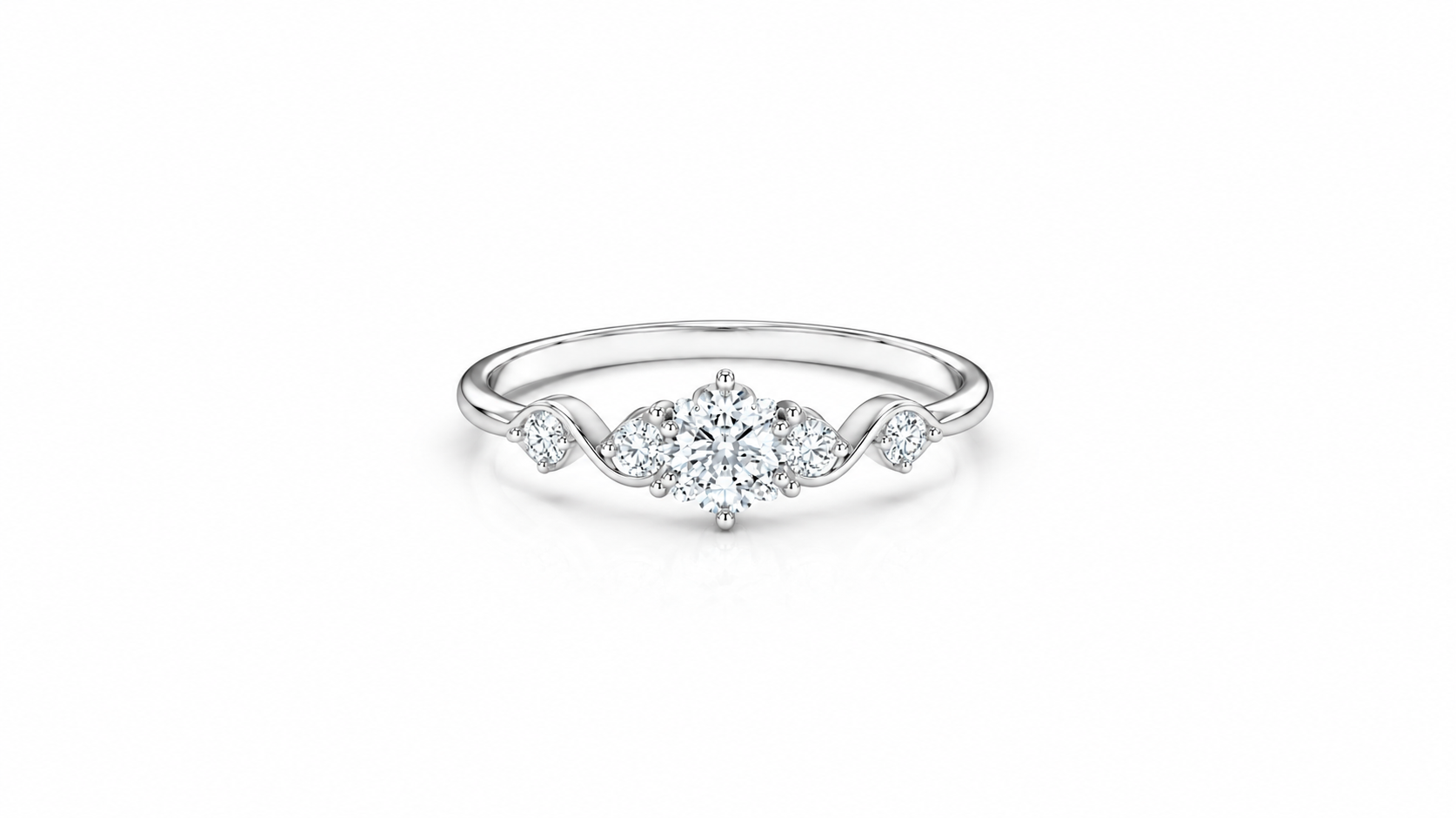 0.33 CTW Marquise Diamond Open Band Ring