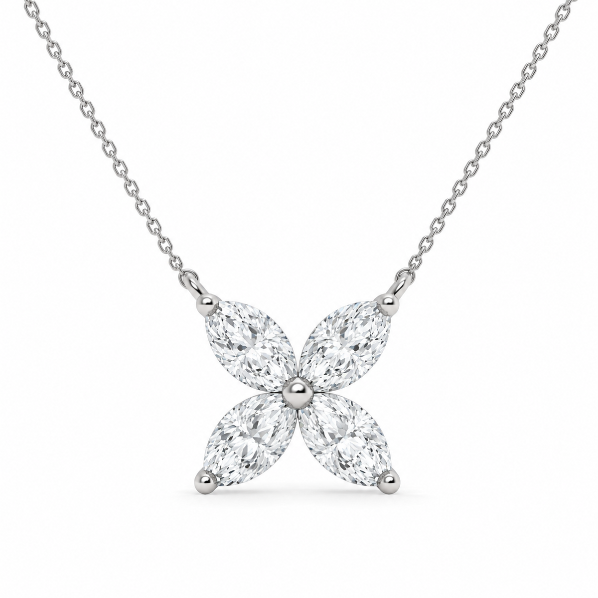 1.00 CT Marquise Diamond Butterfly Pendant Necklace