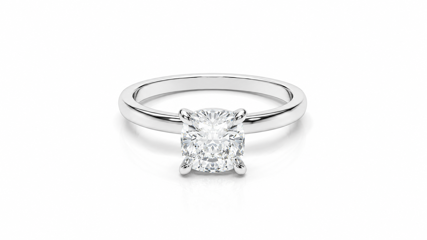 0.95 CTW Round Diamond Solitaire Engagement Ring
