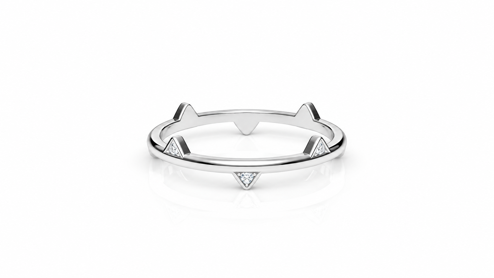 0.01 CTW Diamond Spike Band Ring