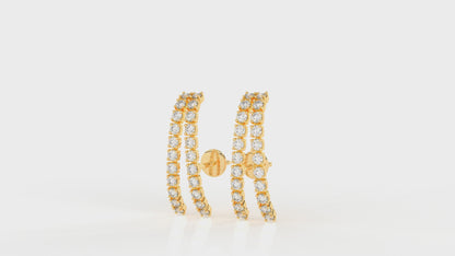 1.67 CTW Lab-Grown Diamond Hoop Earrings