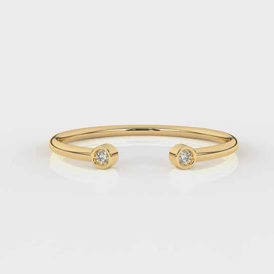 Gold ring with diamonds GLAM NYC