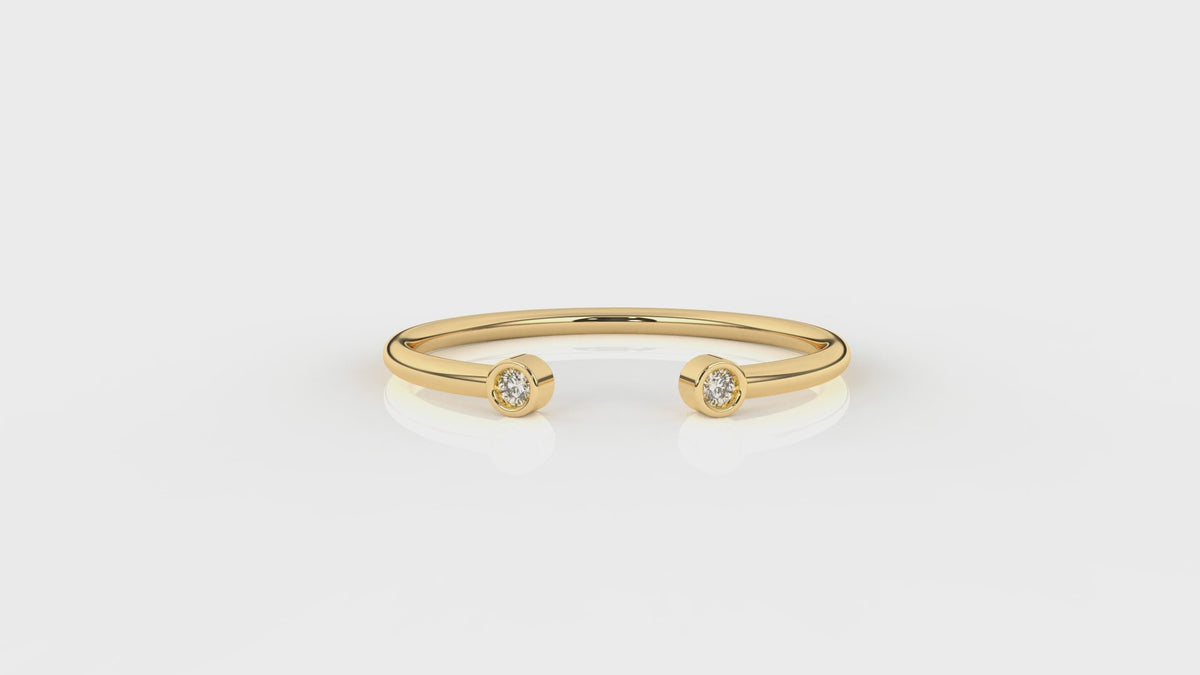 Gold ring with diamonds GLAM NYC