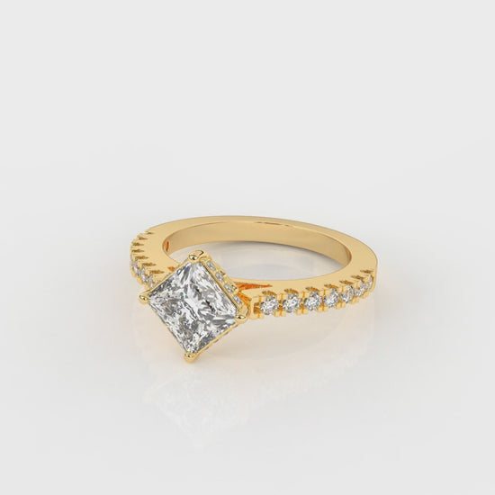 Gold ring with diamonds GLAM NYC