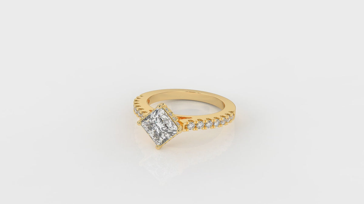 Gold ring with diamonds GLAM NYC