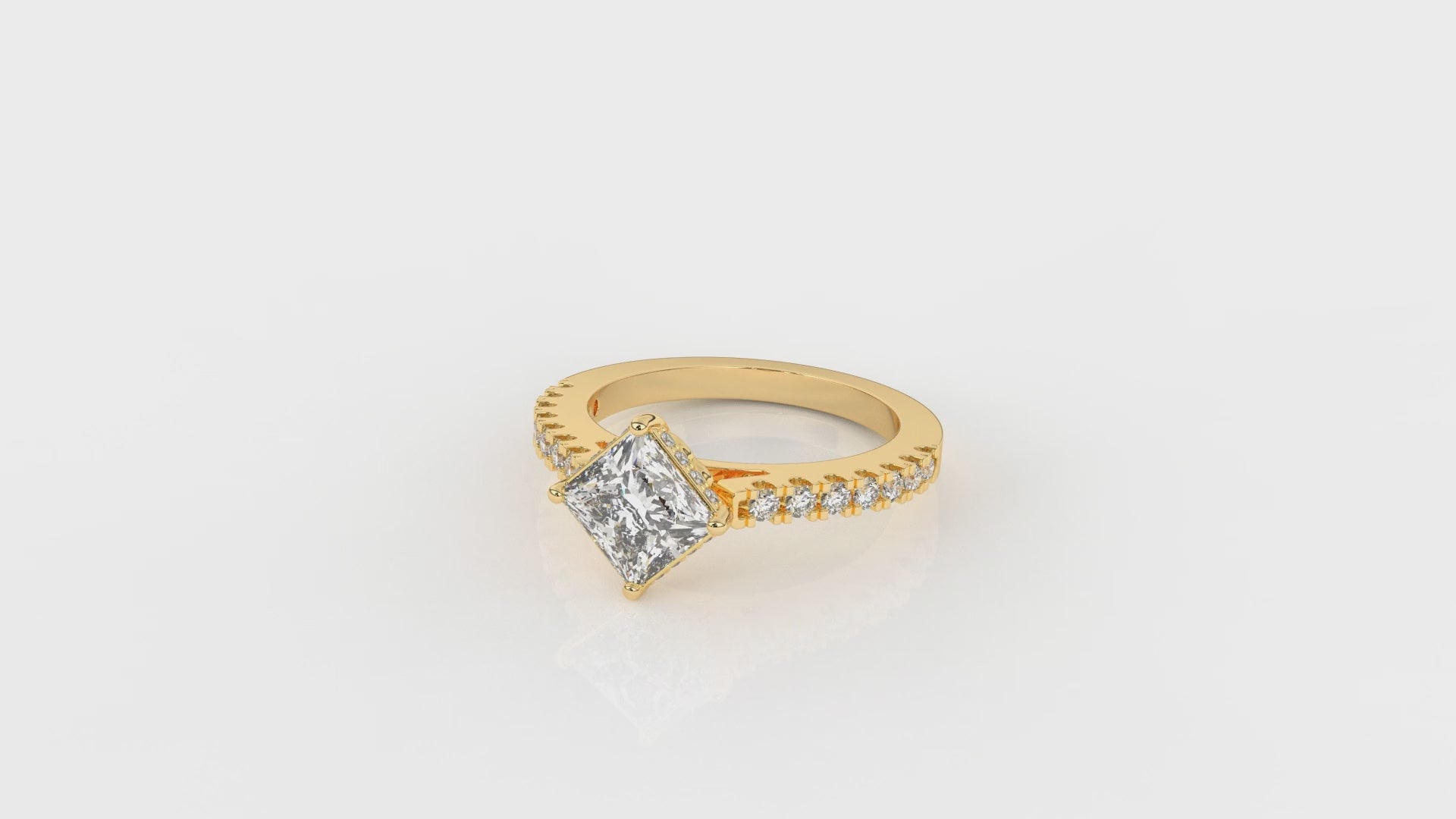 Gold ring with diamonds GLAM NYC