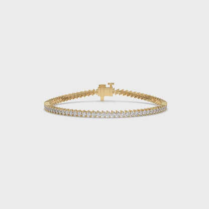 Chevron Diamond Tennis Bracelet - 3.12 CTW-9