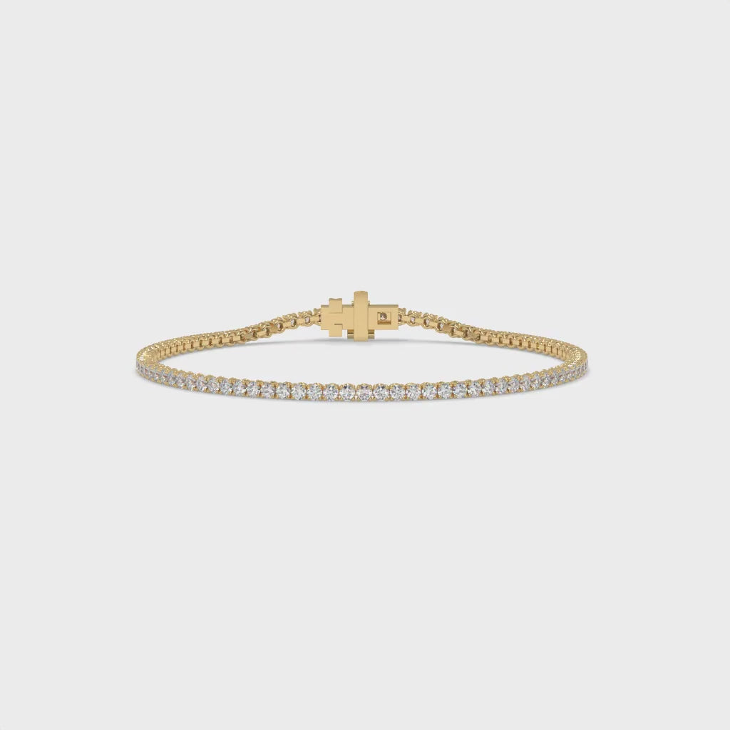 Diamond bracelet with gold clasp GLAM NYC