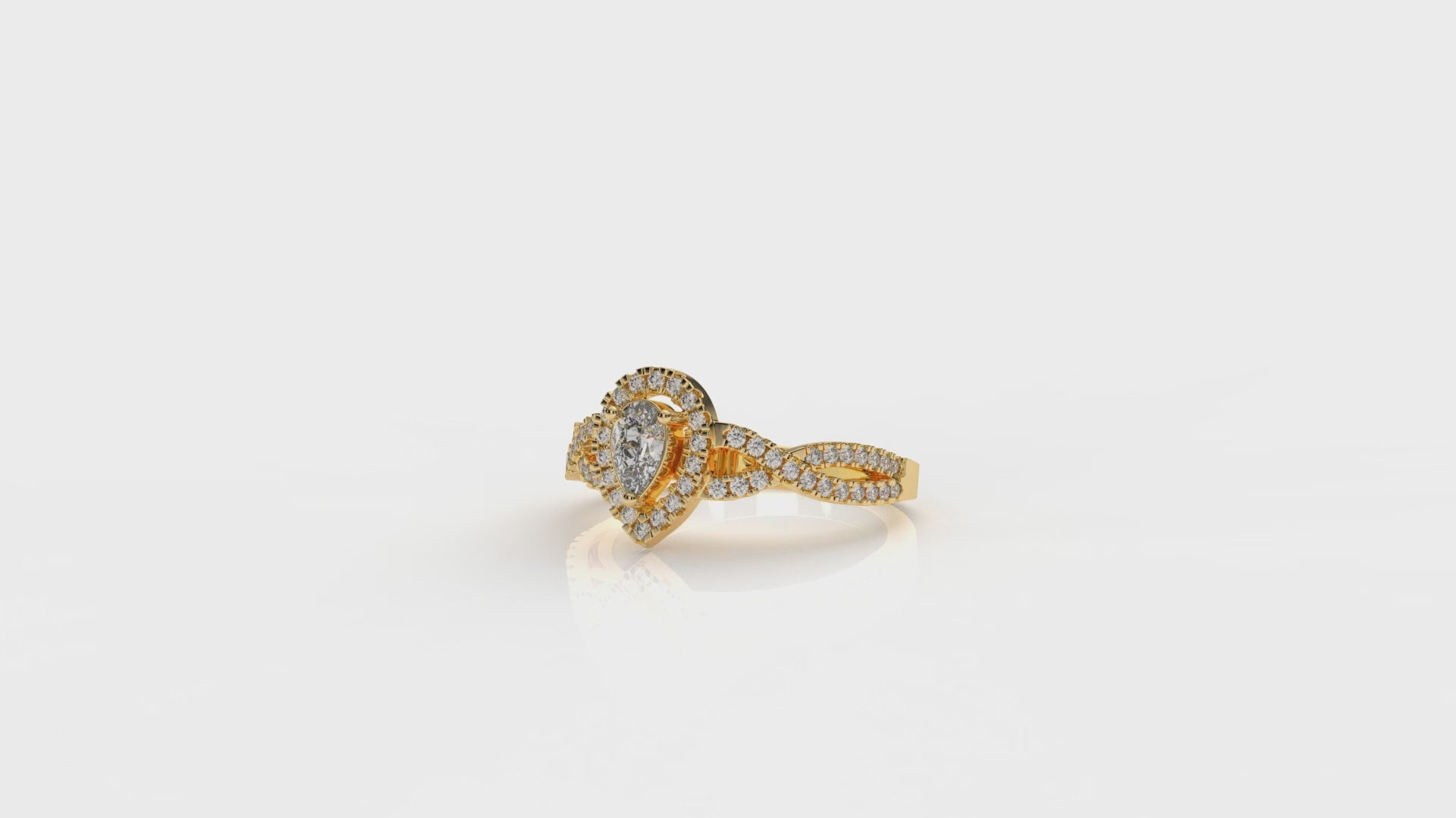 Gold ring with diamonds GLAM NYC