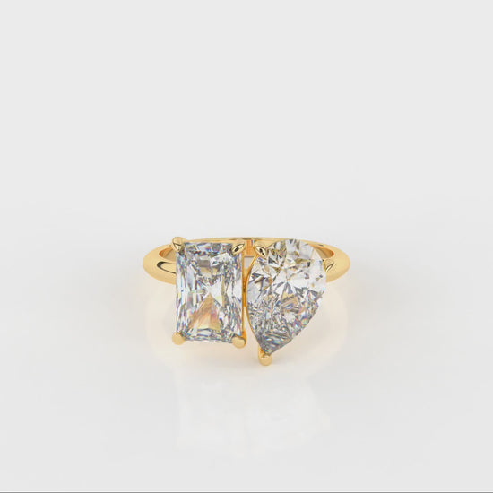 4.00 CTW Pear Diamond Engagement Ring - Video