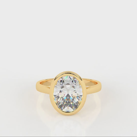2.5 CTW Oval Cut Diamond Halo Engagement Ring Video