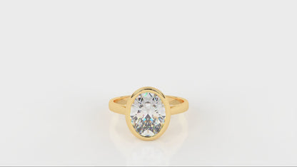 2.5 CTW Oval Cut Diamond Halo Engagement Ring Video