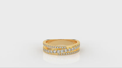 0.67 CTW Diamond Triple Row Wedding Band - Video