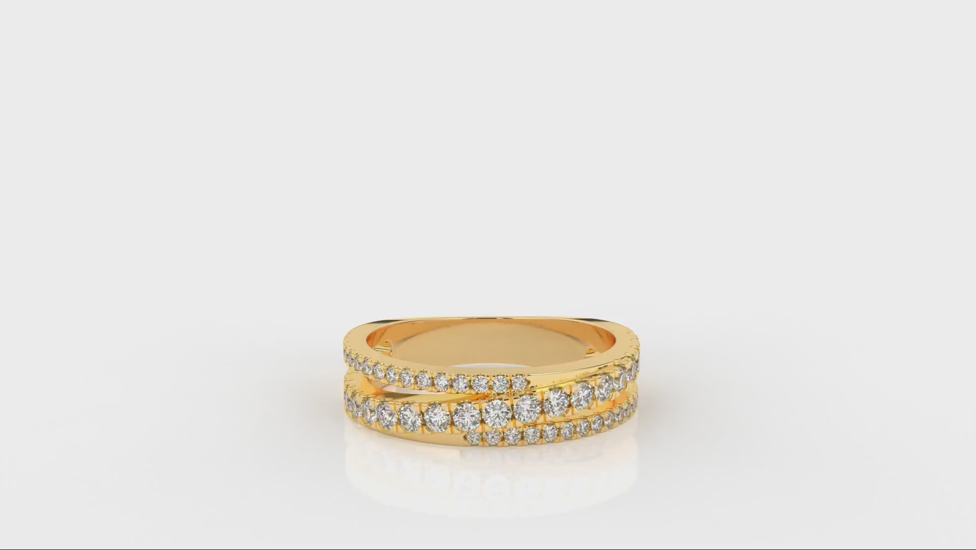 0.67 CTW Diamond Triple Row Wedding Band - Video