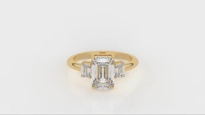 2.50 CTW Emerald Cut Diamond Engagement Ring Video