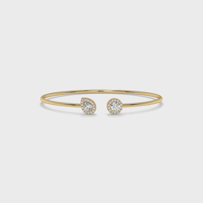 Open Cuff Diamond Bangle Bracelet – 0.93 CTW-10