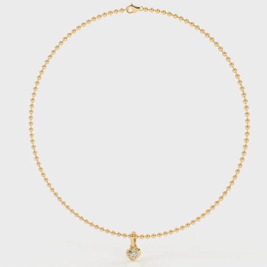 1 CTW Heart Cut Diamond Solitaire Necklace - video