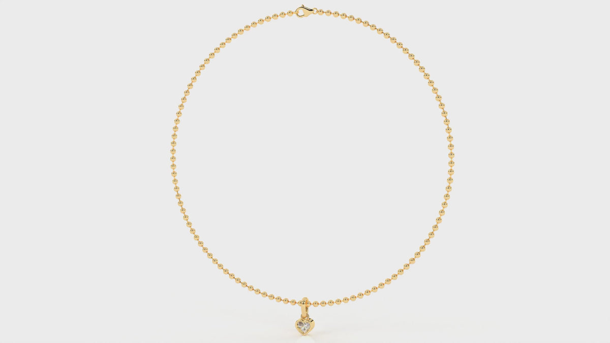 1 CTW Heart Cut Diamond Solitaire Necklace - video