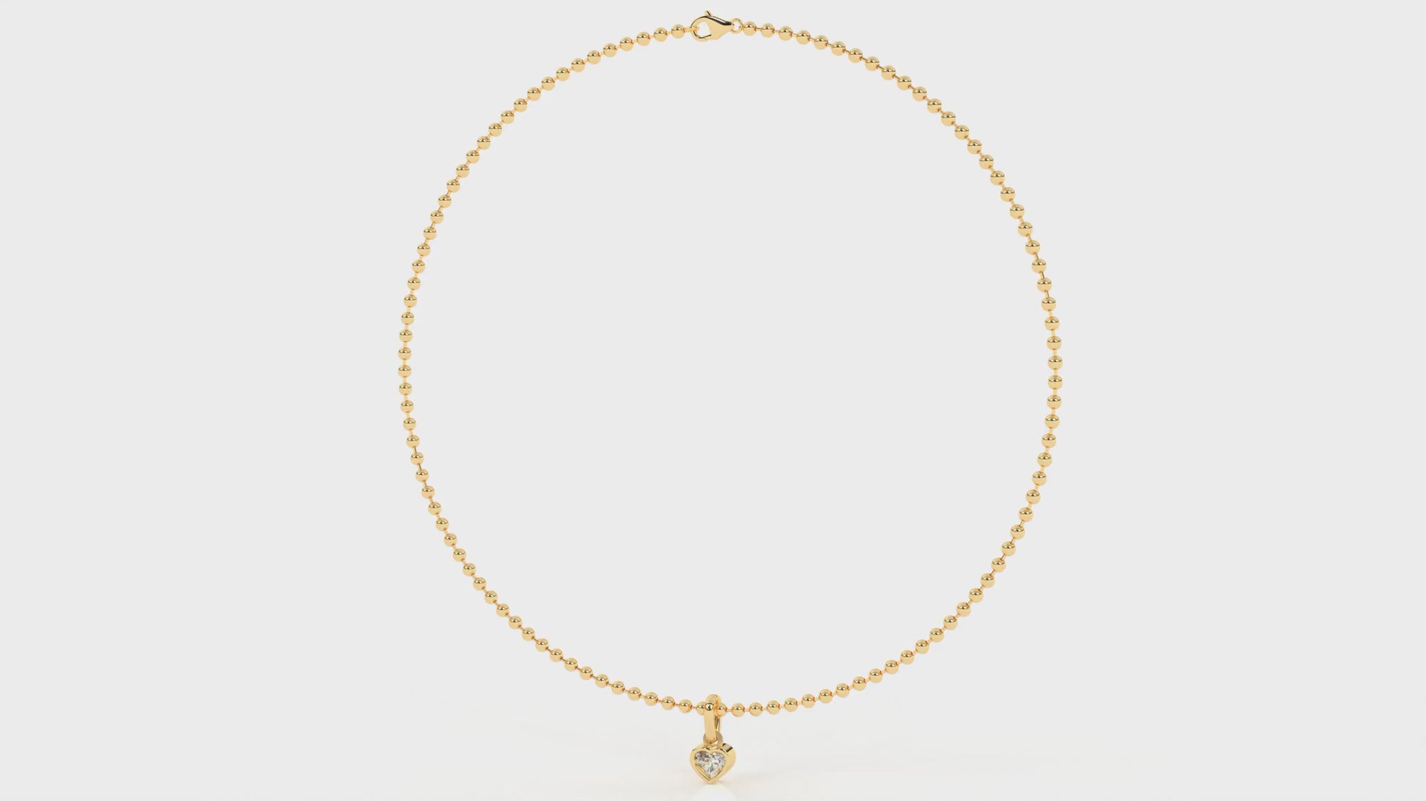 1 CTW Heart Cut Diamond Solitaire Necklace - video