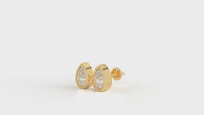 2.00 CTW Lab-Grown Diamond Pear Stud Earrings - Video