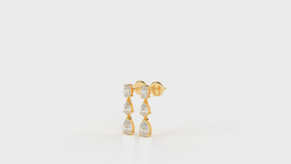 2.00 CTW Lab-Grown Diamond Drop Earrings - Video