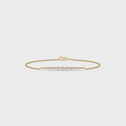 Minimalist Diamond Bar Bracelet – 0.31 CTW-9