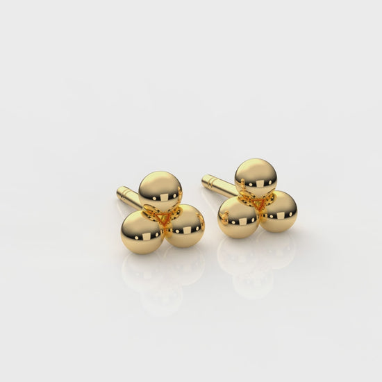gold stud earrings GLAM NYC