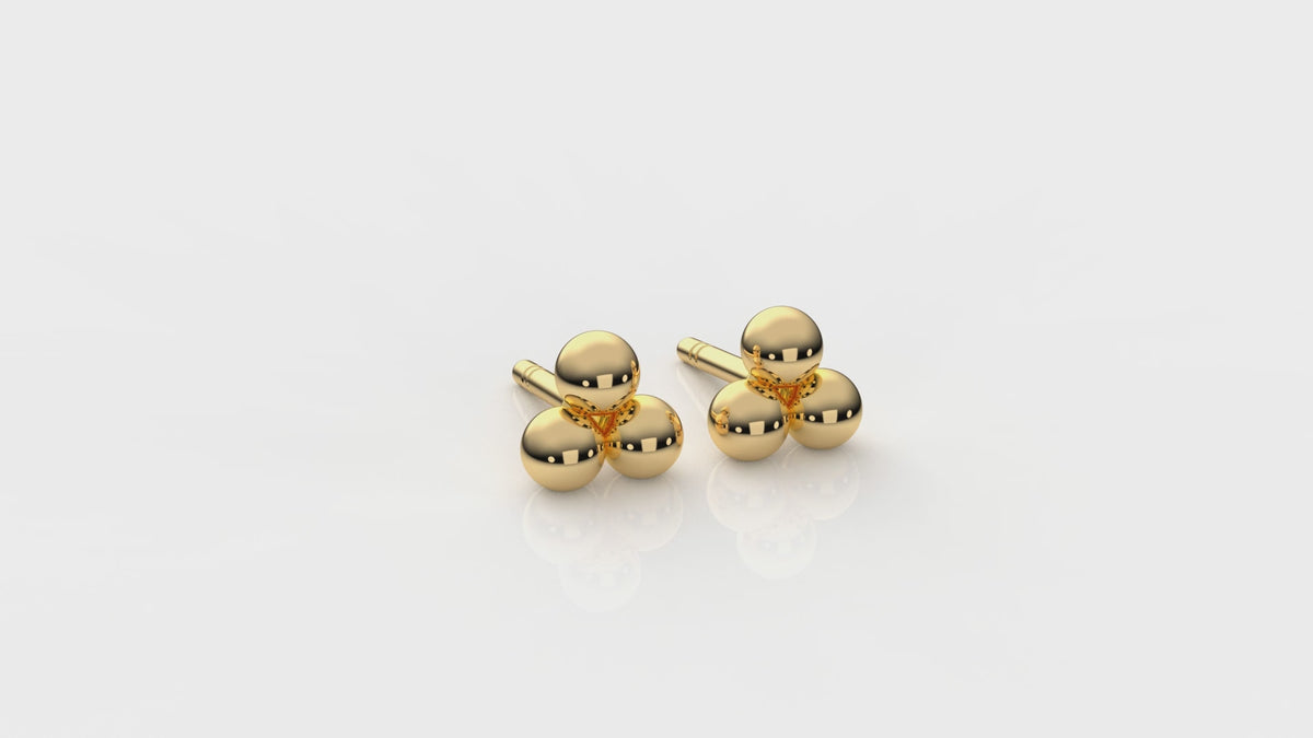 gold stud earrings GLAM NYC