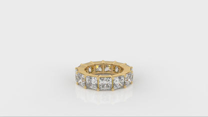 13 CTW Princess Cut Diamond Eternity Wedding Band - VIDEO