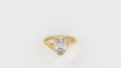 2.5 CTW Oval Diamond Solitaire Engagement Ring - Video
