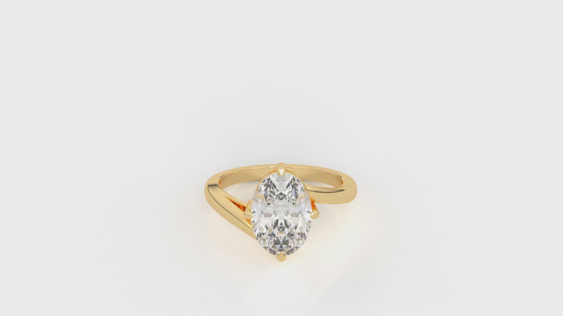 2.5 CTW Oval Diamond Solitaire Engagement Ring - Video