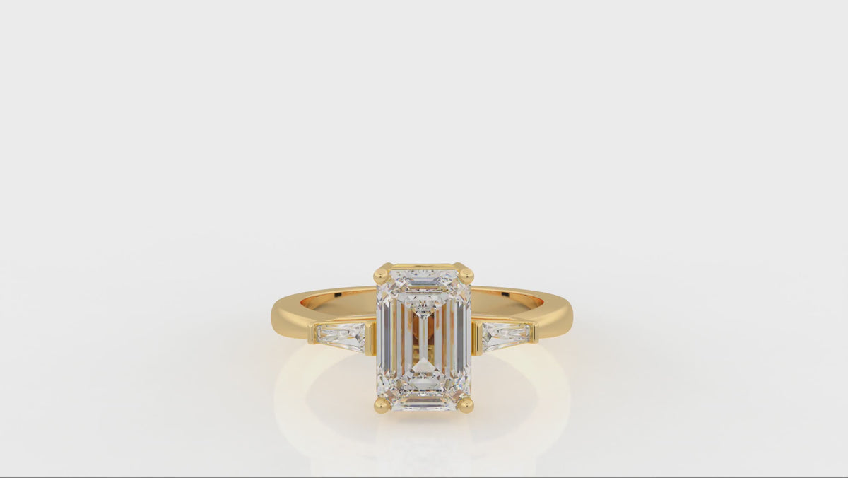 2.20 CTW Emerald Cut Diamond Engagement Ring - Video