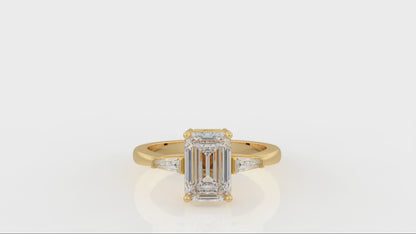 2.20 CTW Emerald Cut Diamond Engagement Ring - Video