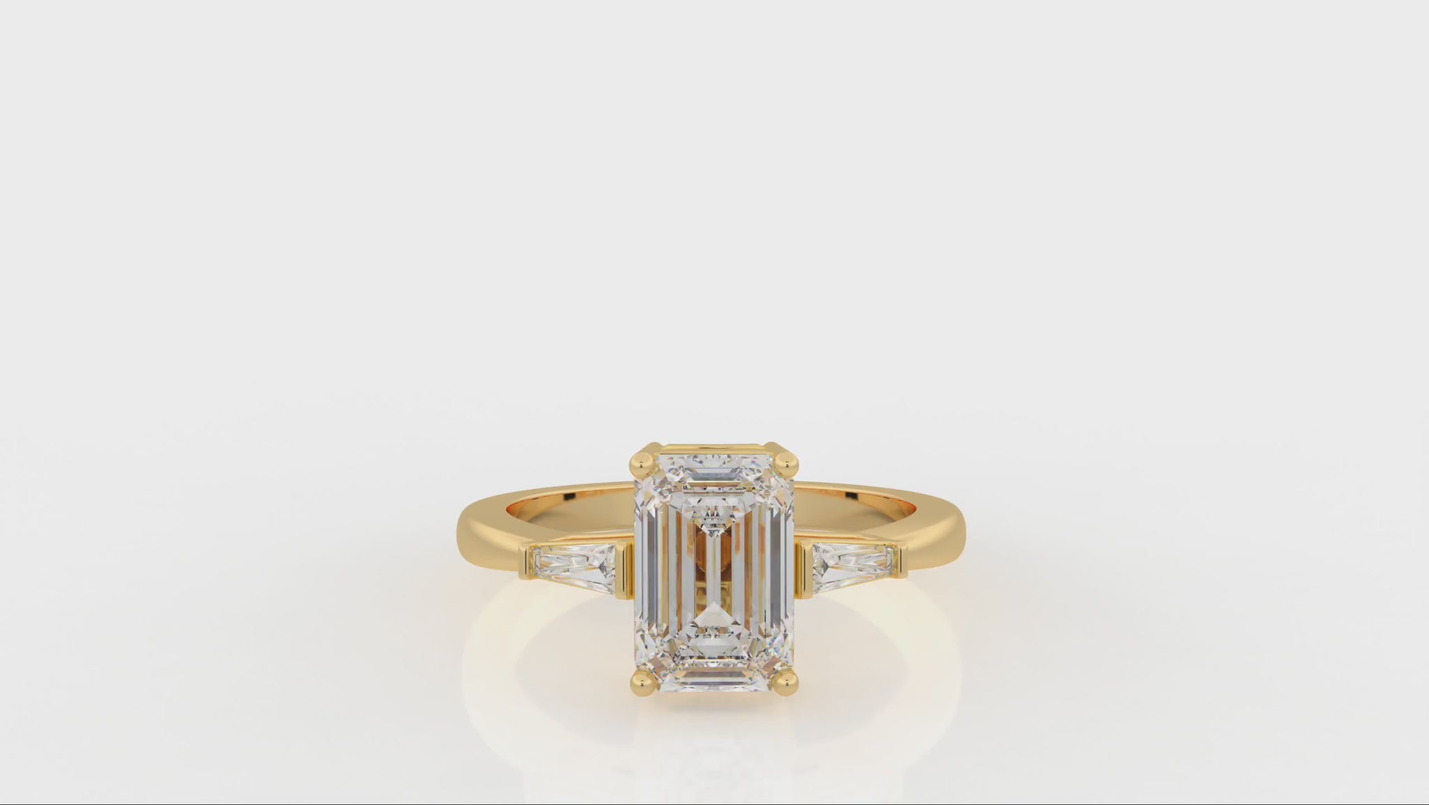 2.20 CTW Emerald Cut Diamond Engagement Ring - Video