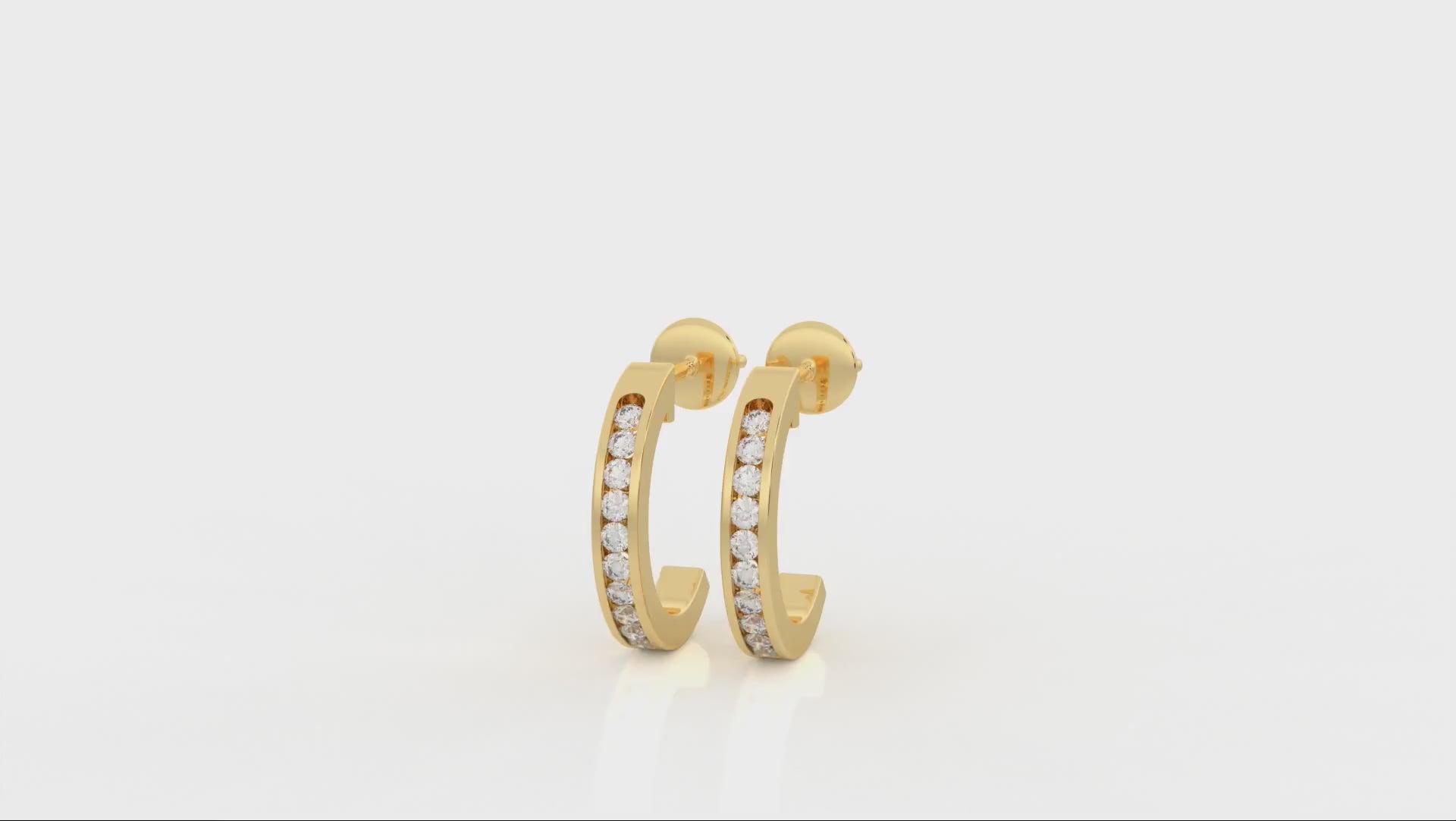 0.70 CTW Diamond Huggie Hoop Earrings - Video