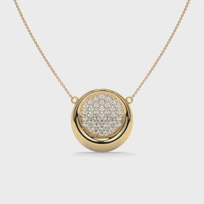 Round Cluster Diamond Pendant Necklace – 0.56 CTW Video