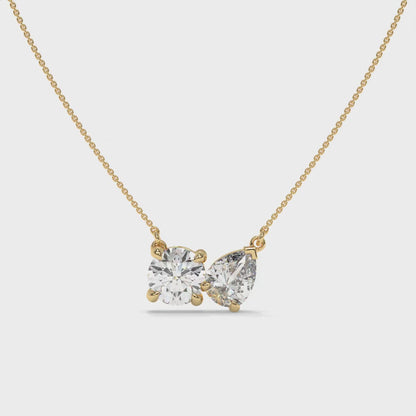 2.00 CTW Diamond Bow Necklace-7
