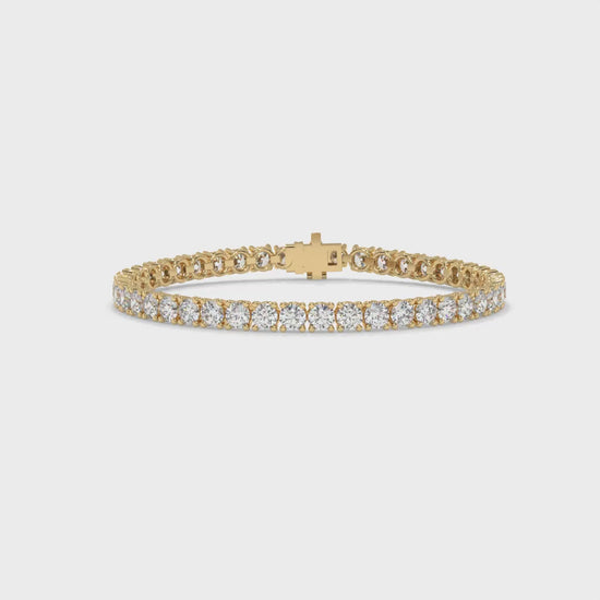 Gold bracelet with diamond accents GLAM NYC