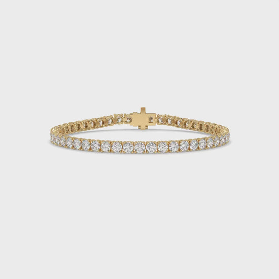 Gold bracelet with diamond accents GLAM NYC