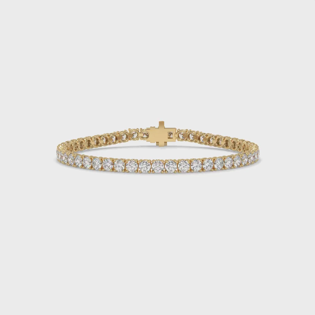 Gold bracelet with diamond accents GLAM NYC