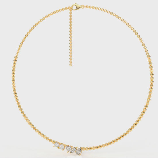 2.08 CTW Graduated Diamond Drop Tennis Necklace Video