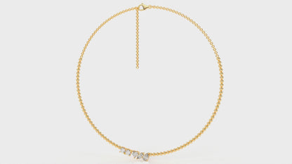 2.08 CTW Graduated Diamond Drop Tennis Necklace Video