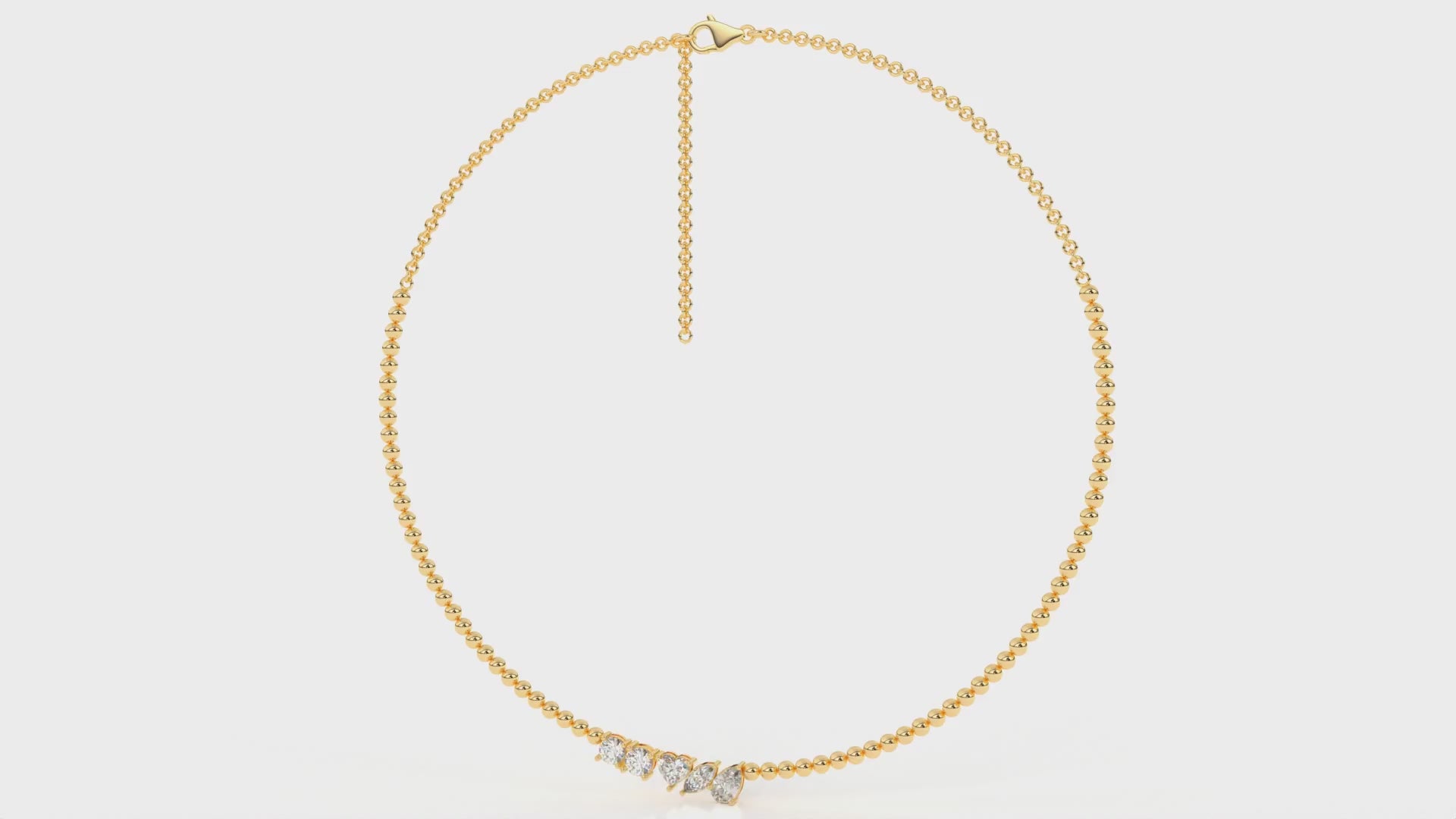 2.08 CTW Graduated Diamond Drop Tennis Necklace Video