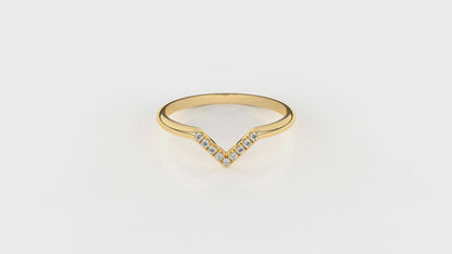 0.05 CTW Diamond Chevron V Band Ring - Video