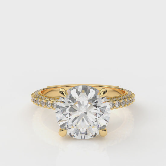3.76 CTW Oval Diamond Pavé Engagement Ring - Video