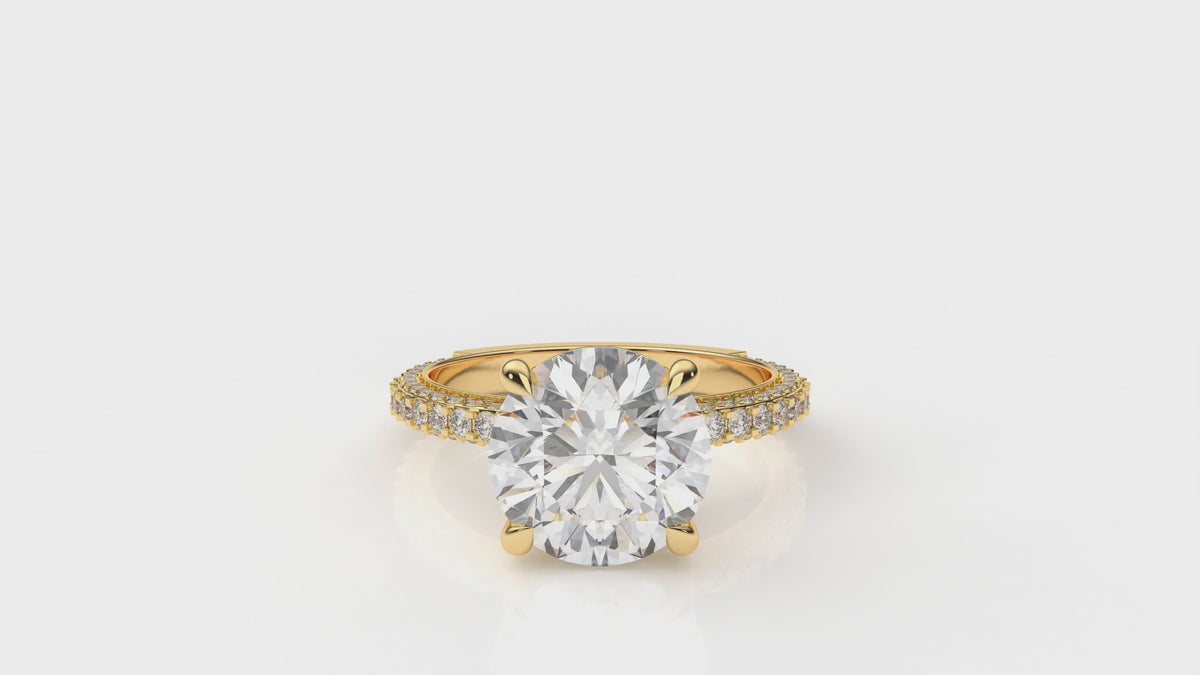 3.76 CTW Oval Diamond Pavé Engagement Ring - Video