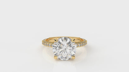 3.76 CTW Oval Diamond Pavé Engagement Ring - Video