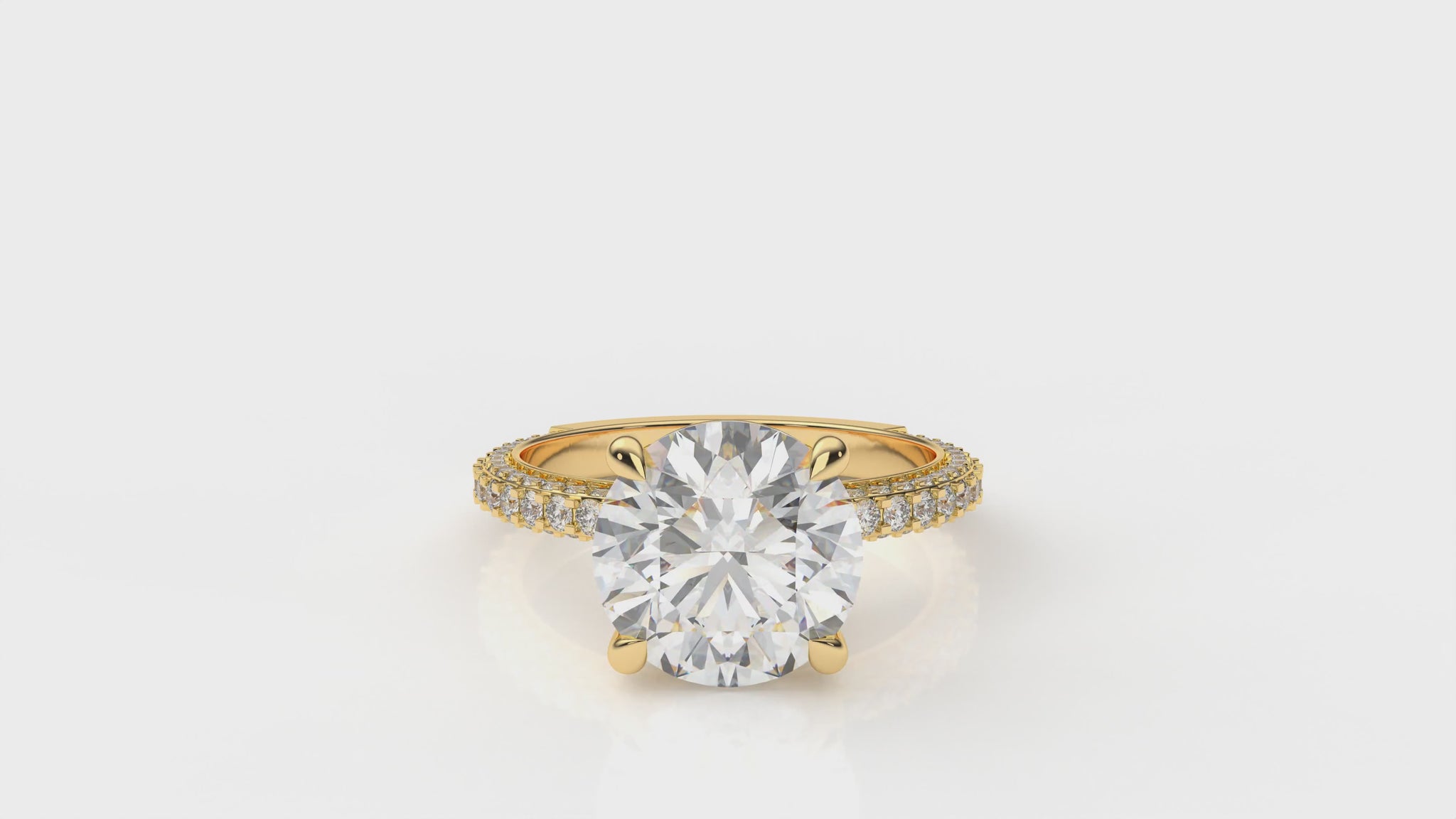 3.76 CTW Oval Diamond Pavé Engagement Ring - Video