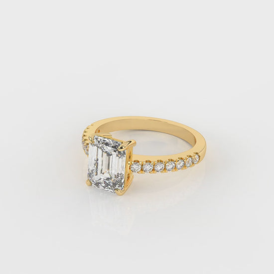 Gold ring with diamonds GLAM NYC