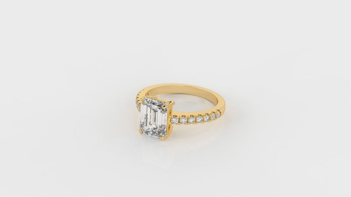 Gold ring with diamonds GLAM NYC